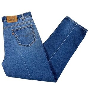 Vintage Levi's 540 Brown Tab Relaxed Fit Distressed Jeans USA Made 1994 36x29